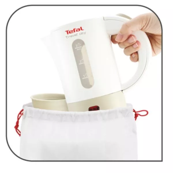 Tefal KO120130 Travel`City 0,5L-es fehér vízforraló