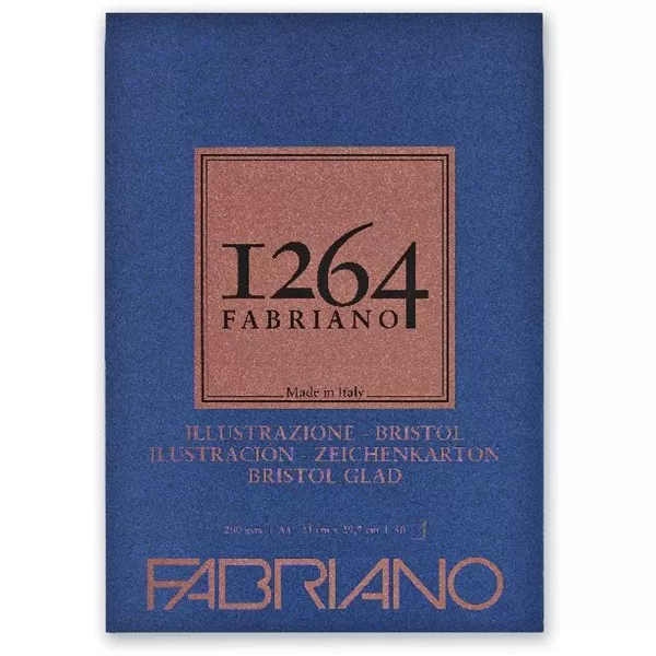 Fabriano 1264 Bristol 200g A4 50lapos ragasztott rajztömb