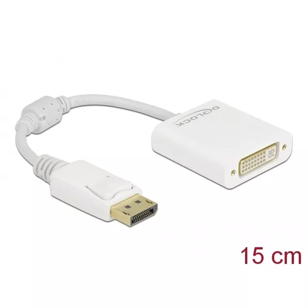 Delock 61010 DisplayPort 1.1 apa - DVI anya passzív fehér adapter