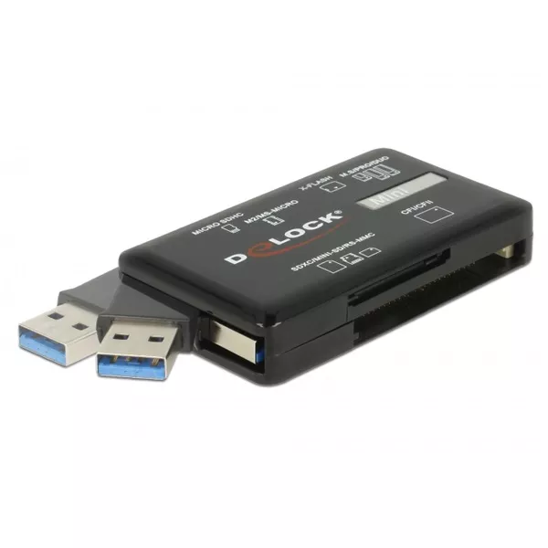 Delock 91758 CF/SD/Micro SD/MS/M2/xD memóriakártyákhoz USB 3.2 kártyaolvasó