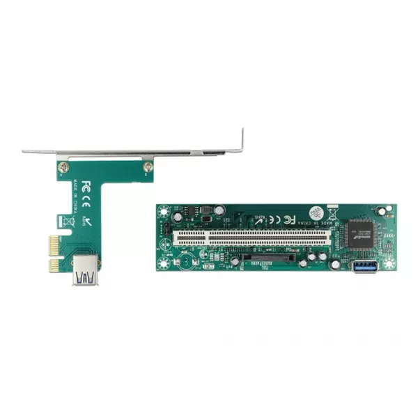 Delock 90065 1xPCI 32 Bit 60cm-es USB kábel csatlakozású PCI Express x1 Riser kártya