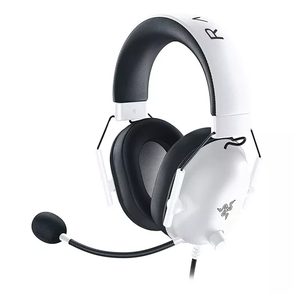 Razer Blackshark V2 X fehér gamer headset style=