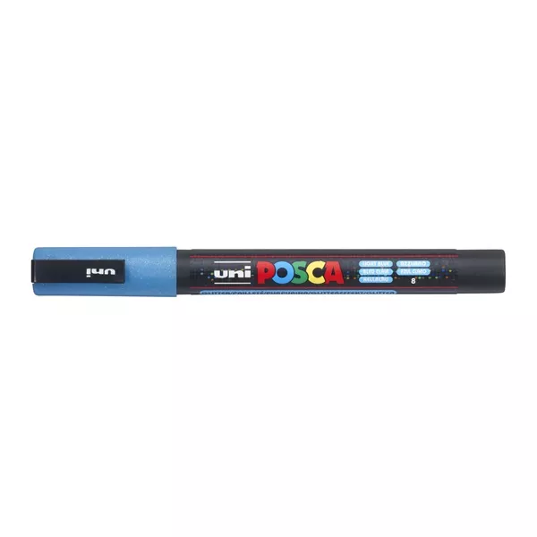 Uni POSCA PC-3ML csillámló világoskék marker