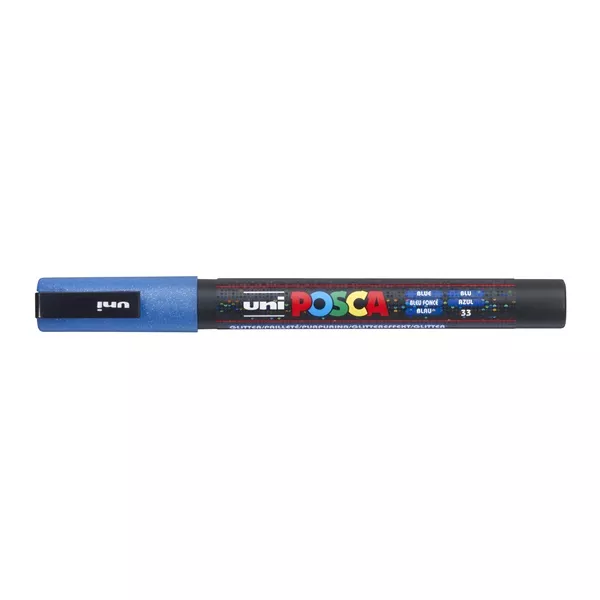 Uni POSCA PC-3ML csillámló kék marker