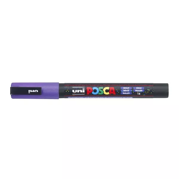Uni POSCA PC-3ML csillámló lila marker