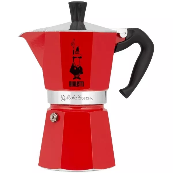 Bialetti 4943 Moka Express piros 6 személyes kotyogós kávéfőző