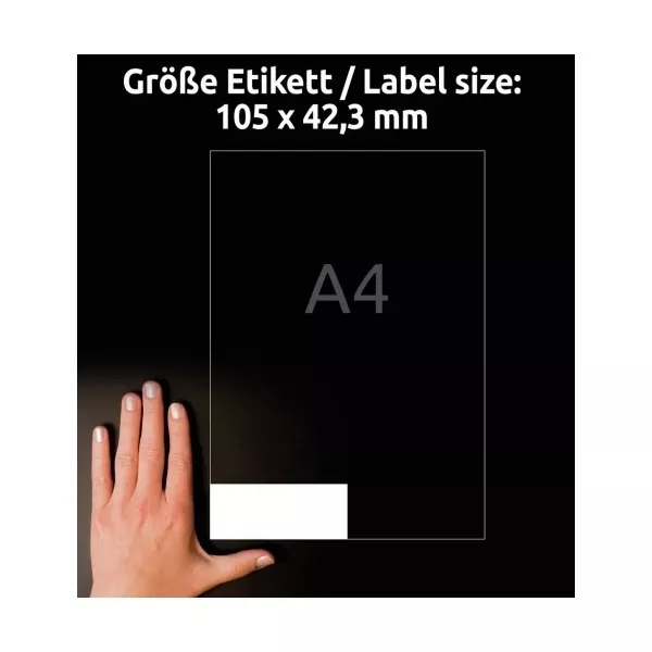 Avery 3653 105×42,3mm univerzális 1400db-os etikett