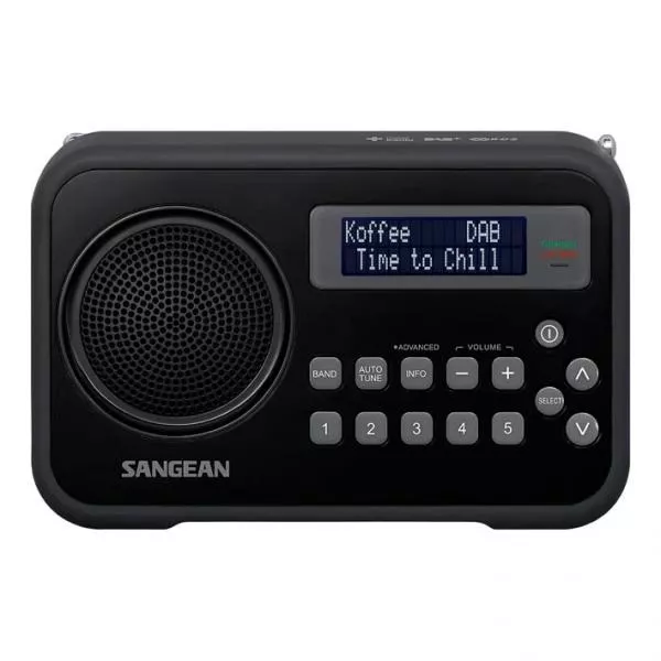 Sangean DPR-67 DAB+/FM-RDS fekete digitális rádióvevő style=