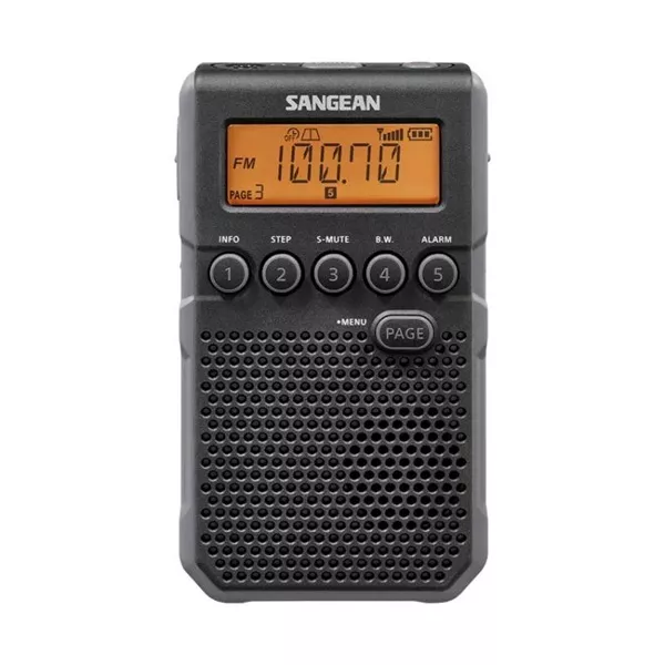 Sangean DT-800 digitális szintézeres FM-RDS hangszórós fekete zsebrádió style=