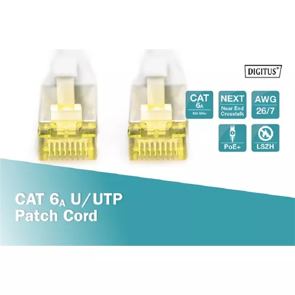 DIGITUS Cat.6A U/UTP PVC 2m szürke patch kábel