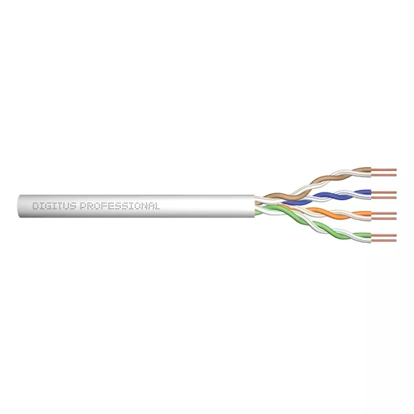 DIGITUS DK-1511-V-1-1 Cat.5e U/UTP 100MHz Eca PVC 100m szürke fali kábel