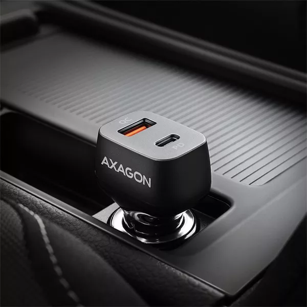 Axagon PWC-PQ38 2x QC3.0 fekete autós töltő