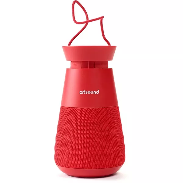 Artsound Lighthouse hordozható Bluetooth piros hangszóró és kemping lámpa style=