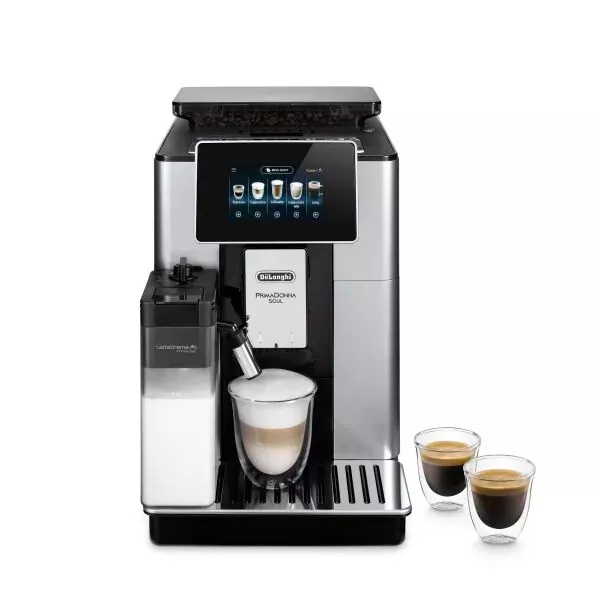 DeLonghi ECAM610.55.SB fekete-ezüst automata kávéfőző tejhabosítóval