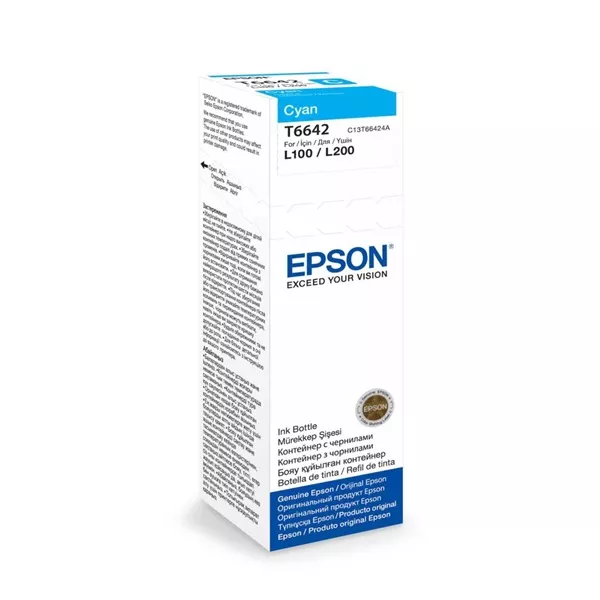 Epson C13T66424A T6642 70ml EcoTank kompatibilis cián tintapalack