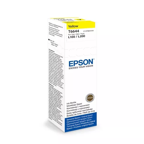 Epson T6644 70ml EcoTank kompatibilis sárga tintapalack