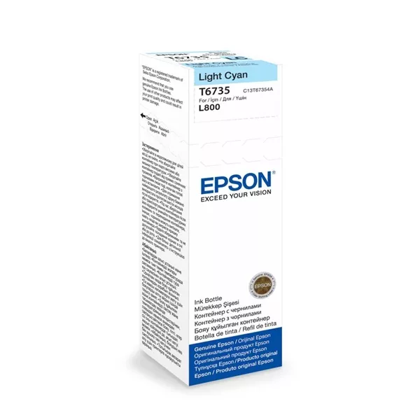 Epson T6735 70ml EcoTank kompatibilis világos cián tintapalack