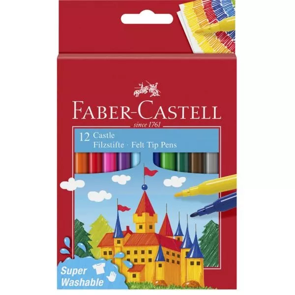 Faber-Castell kastélyos 554201 12db-os vegyes filctoll készlet
