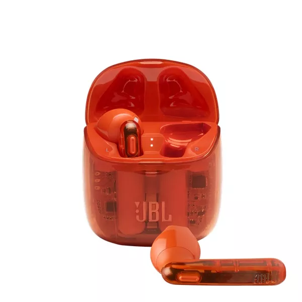 JBL T225TWS GHOSTORG True Wireless Bluetooth narancssárga fülhallgató style=