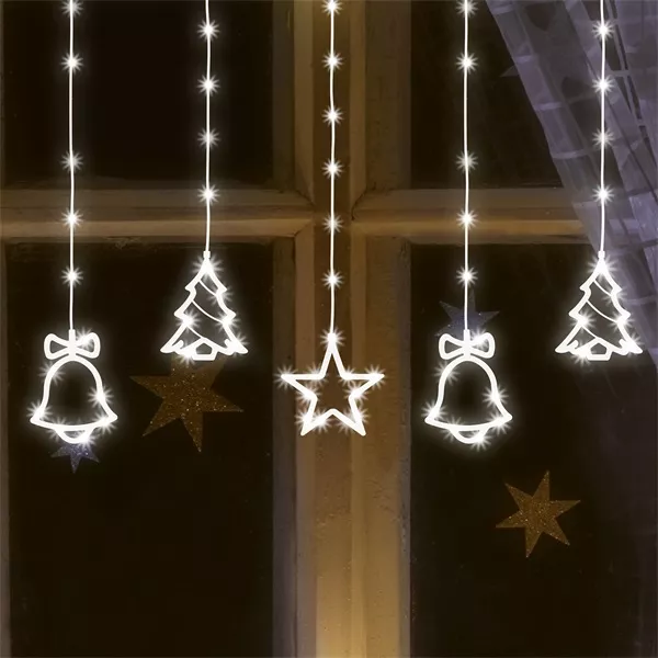 Somogyi KAF 11/WH 186 LED/hidegfehér LED-es figurás karácsonyi fényfüggöny