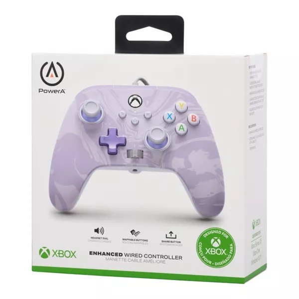PowerA XBGP0001-01 EnWired Xbox Series X|S/Xbox One/PC vezetékes Lavender Swirl kontroller