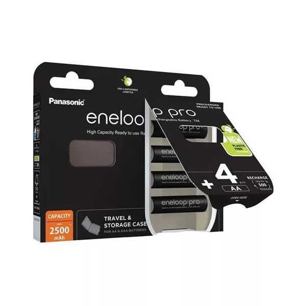 Panasonic Eneloop BK-3HCDEC4BE AA 2500mAh ceruza akku 4db/csomag