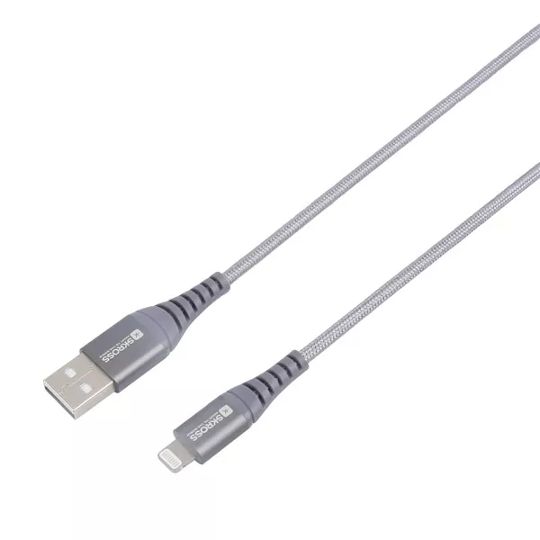 Skross USBC-TO-LIGHT-120-STEEL-1 1,2m Type-C/Lightning adat- és töltőkábel