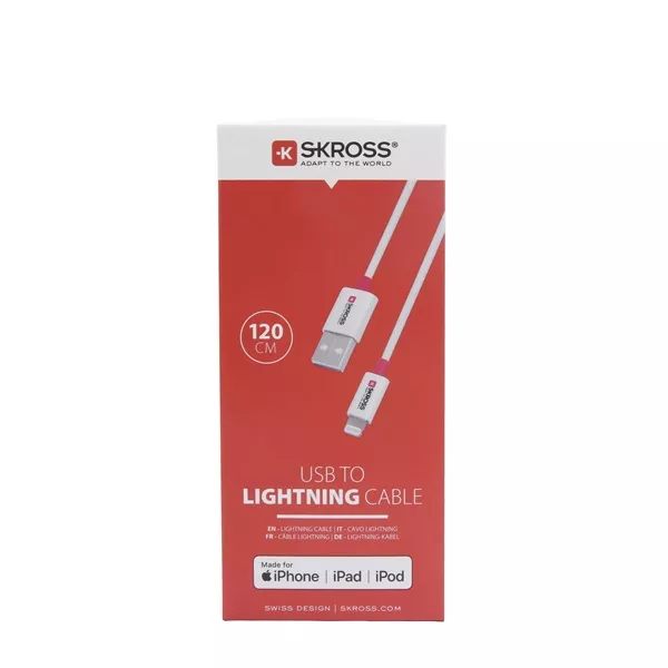 Skross USB-TO-LIGHT-120 1,2m USB/Lightning adat- és töltőkábel