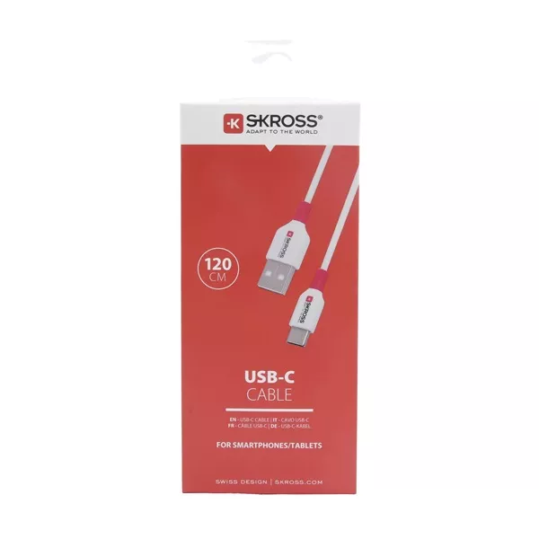 Skross USB-C-120 1,2m USB/Type-C adat- és töltőkábel