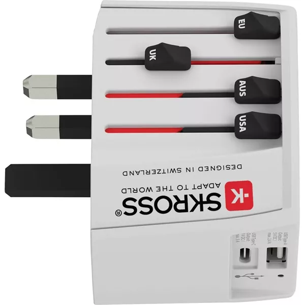 Skross MUVUSB-A-C USB/Type-C töltő bemenettel világutazó adapter