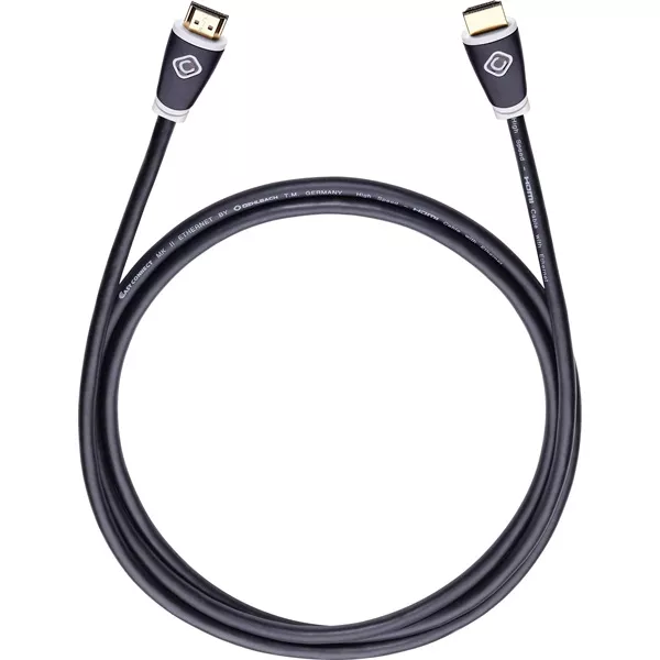Oehlbach 126 Easy Connect 0,75m 4K fekete HDMI kábel ethernettel