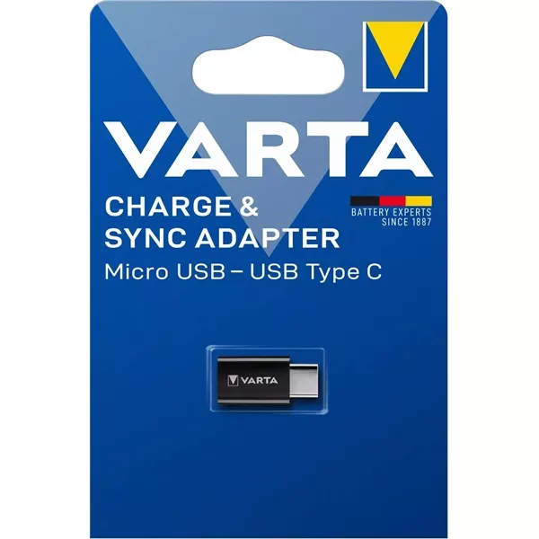 Varta 57945101401 microUSB - Type C fekete adapter