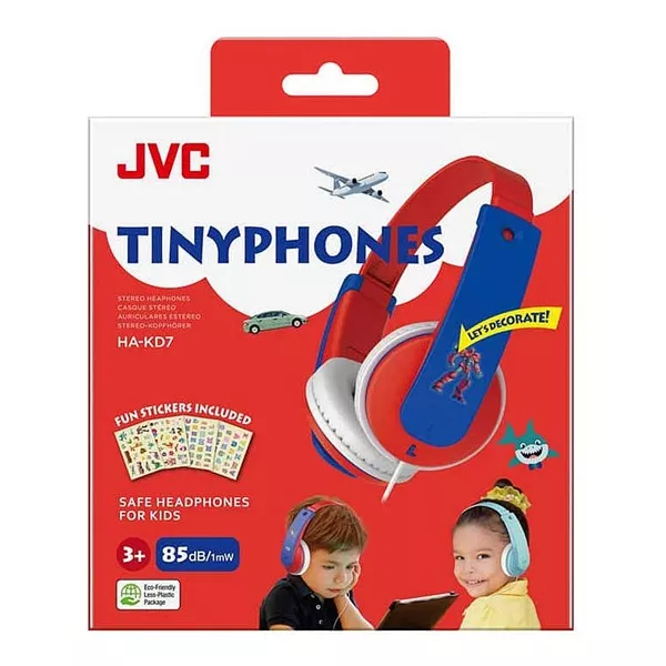 JVC HA-KD7-R vezetékes piros gyermek fejhallgató
