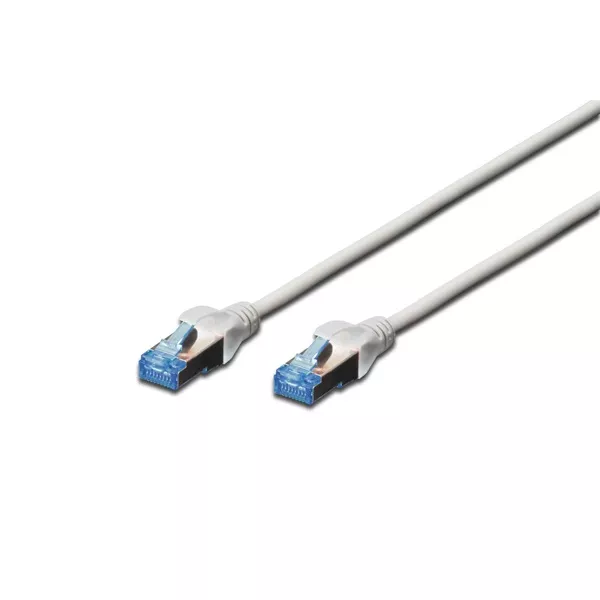 DIGITUS CAT5e F/UTP PVC 0,25m árnyékolt szürke patch kábel