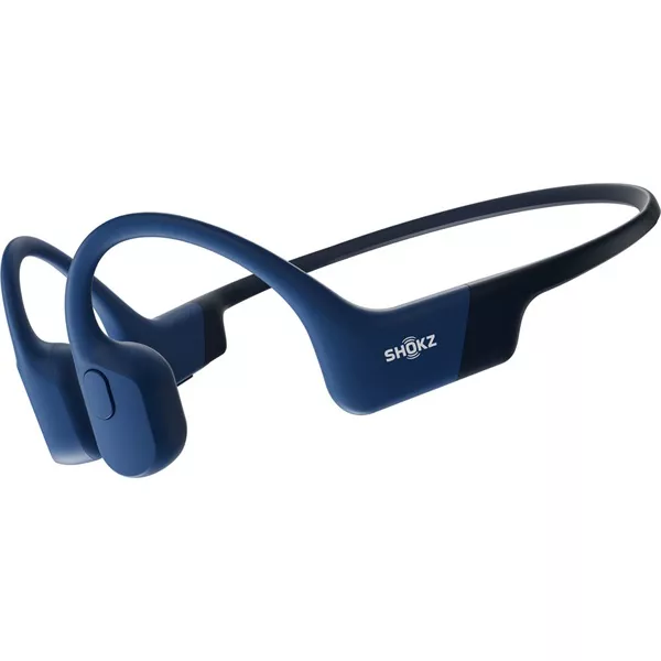 Shokz OpenRun csontvezetéses Bluetooth kék Open-Ear sport fejhallgató style=