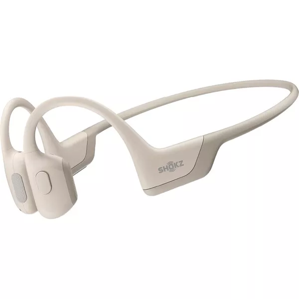 Shokz OpenRun Pro Premium csontvezetéses Bluetooth bézs Open-Ear sport fejhallgató style=