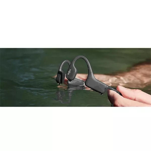Shokz OpenSwim csontvezetéses vezeték nélküli fekete MP3 lejátszós Open-Ear fejhallgató