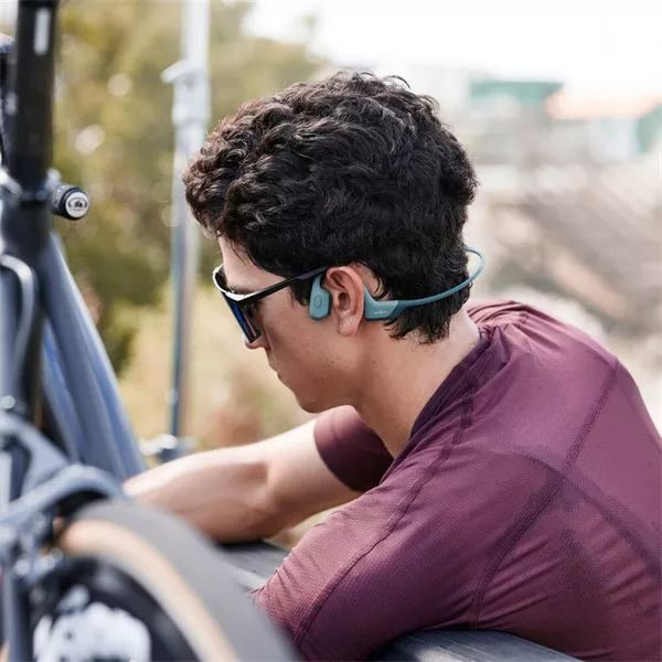 Shokz OpenRun Pro Premium csontvezetéses Bluetooth kék Open-Ear sport fejhallgató