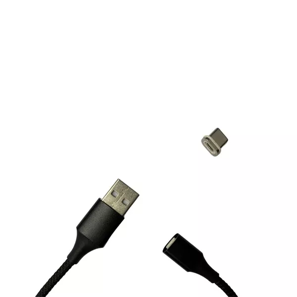 Cellect MDCU-MAGNET-TYPE-C 1m USB - Type C mágneses fekete adat- és töltőkábel