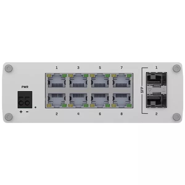 Teltonika TSW210 8x GbE LAN 2x SFP port nem menedzselhető switch