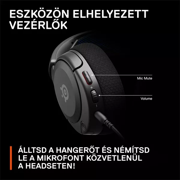 Steelseries Arctis Nova 1P fekete gamer headset