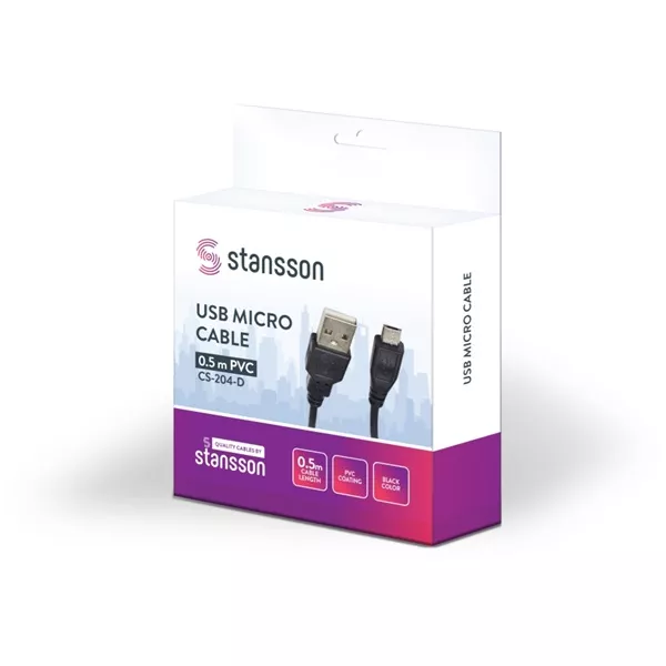 Stansson 50cm USB micro kábel