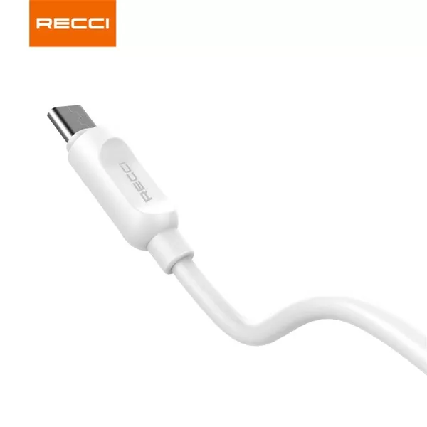 Recci RCT-P100W 1m Type C - USB fehér adat- és töltőkábel