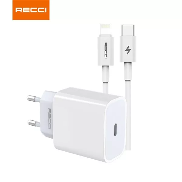 Recci RCK-16ECL 20W Type C hálózati töltő + kábel