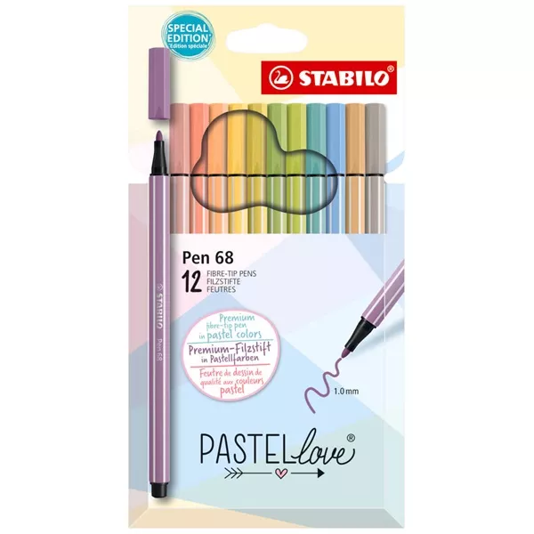 Stabilo Pen 68 Pastellove 12 db-os rostirón készlet