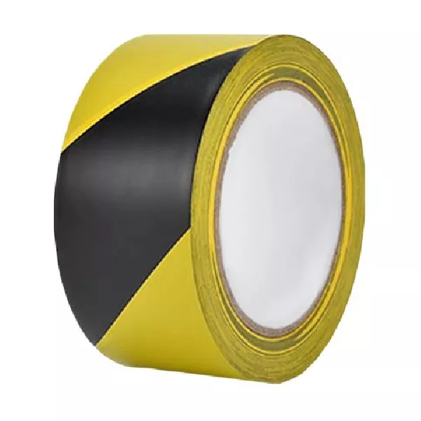 Iris fekete-sárga 50mmx33m padlójelölő szalag