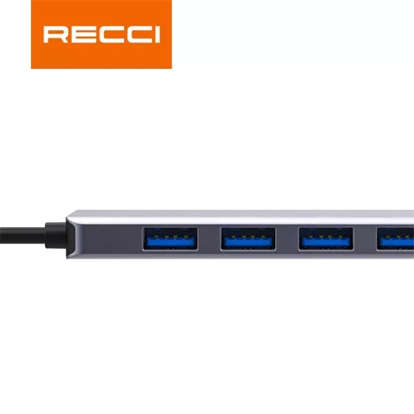 Recci RH06 Type C/4xUSB 3.0 USB HUB
