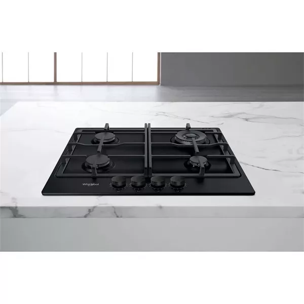 Whirlpool TKRL 661 NB fekete beépíthető gáz főzőlap