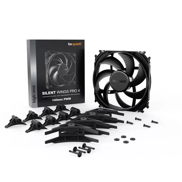 Be Quiet! SILENT WINGS PRO 4 140mm PWM fekete ventilátor