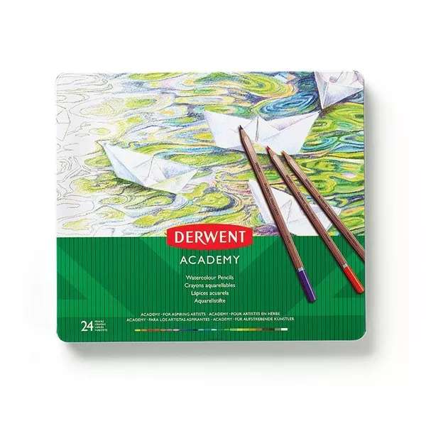 Derwent Academy 24db-os fémdobozos akvarell színesceruza készlet